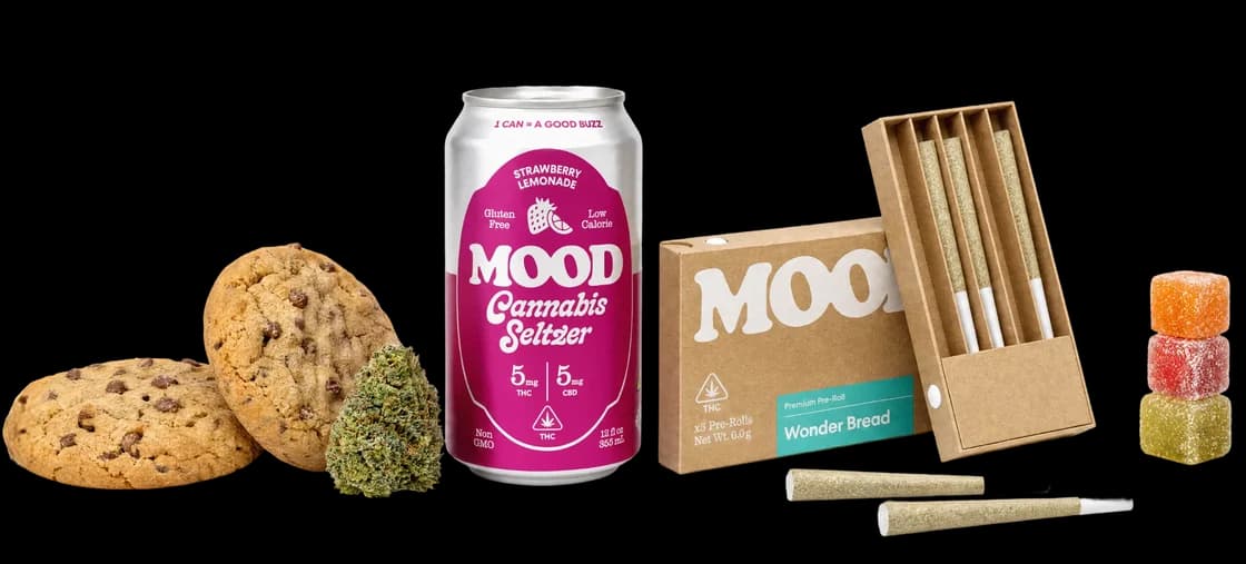 Mood THC cookies, seltzer, pre-rolls and gummies